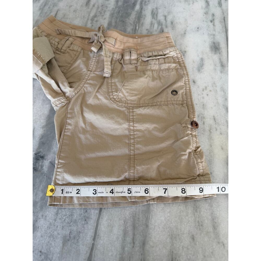 OP Vintage Y2K Tan Convertible Length Shorts Junior Size 1 Pull On - Picture 8 of 10